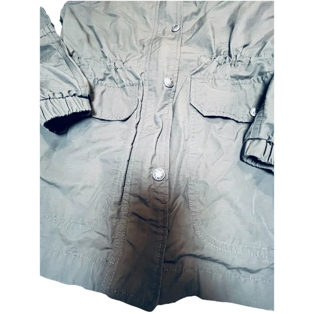 The North Face Women Rainsford Jacket‎ Taupe Green Rain Parka Hooded Med